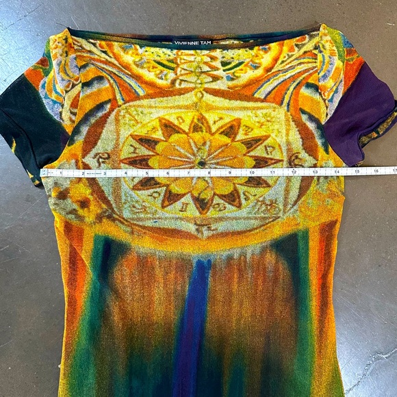 Vivienne Tam Y2K 90s Brat Mesh Chakra Vintage Mini Dress - Picture 3 of 10